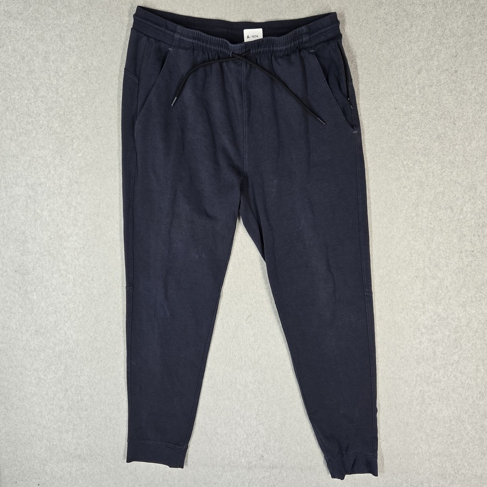 Old Navy Active Men Activewear Pants L Navy Blue Jogger Fleece Dynamic